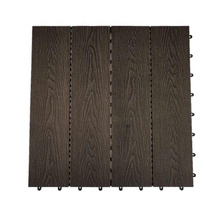 Interlock Waterproof Outdoor Decking Tile 300*300mm DIY Wpc Tiles 3D Embossing Tile